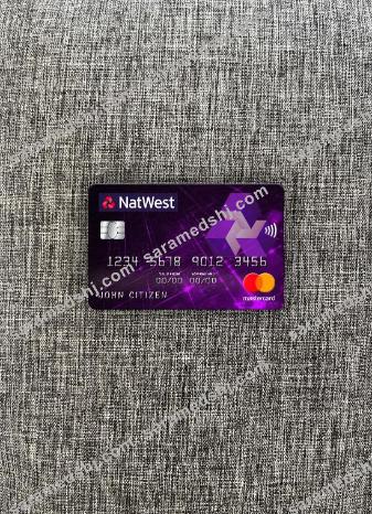 United Kingdom NatWest bank mastercard photolook front